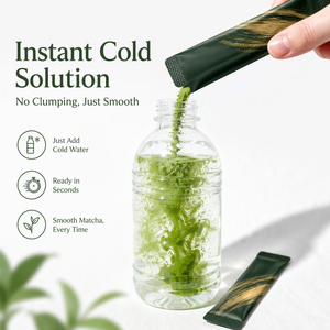 Sachets de matcha individuels à emporter, sachets de thé vert instantané, boisson saine biologique, vente en gros, approvisionnement en vrac - Product Image 3