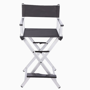 كرسي مكياج قابل للطي من الألومنيوم ، كرسي مخرج عالي الظهر خارجي محمول متعدد الوظائف للشعر - Product Image 4