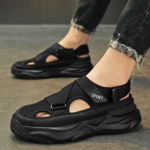 Sandalias de exterior para hombre, antideslizantes para baño, con suela gruesa y acolchada, pantuflas suaves para el hogar. - Product Image 6
