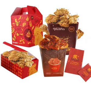 Middle East Saudi Arabia Al Baik Burger Package Custom Design Print Packing Cheap Fried Broast Grilled Chicken Boxes With Logo