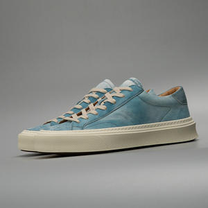 Chaussures de sport décontractées respirantes en cuir véritable de haute qualité pour hommes - Chaussures de ville à lacets pour toutes les saisons - Product Image 2