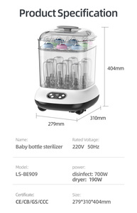 Esterilizador de vapor multifunción, secador plegable para bebés, botella de vapor, esterilizador <span class=keywords><strong>biberon</strong></span> - Product Image 6