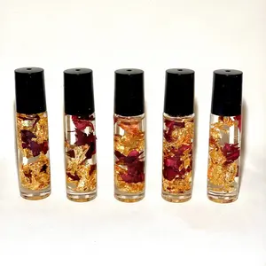 Nhãn Hiệu Riêng 24K Vàng Rose Lip Oil Lăn Giảm Nếp Nhăn Rose Petal Lip Oil,Rose Lip Care Serum, Giữ Ẩm Lip Gloss