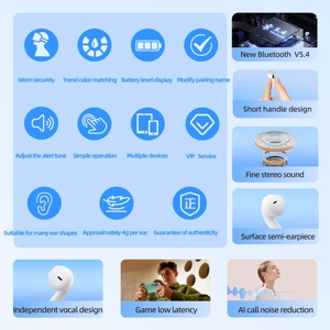 Tai nghe không dây TWS bán chạy nhất năm 2025 với <span class=keywords><strong>Bluetooth</strong></span> 5.<span class=keywords><strong>4</strong></span>, đèn LED hiển thị pin, chất lượng cao, giá thấp - kiểu đeo trong tai - Product Image 5