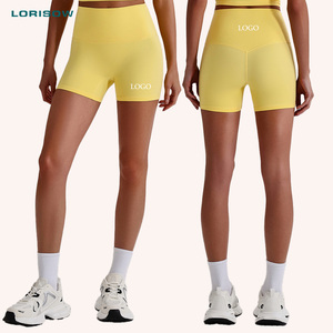 LORISOW <span class=keywords><strong>Short</strong></span> de sport brossé pour <span class=keywords><strong>femme</strong></span>, taille haute, respirant, pour la course, le yoga et le fitness - Product Image 1