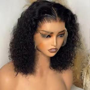 Perruques Lace Front HD Sans Colle Brésiliennes Cheveux Humains <span class=keywords><strong>Afro</strong></span> Kinky Bouclés 4x4 5x5 13x4 Pré-Épilées Prêtes à Porter à Prix de Gros - Product Image 2