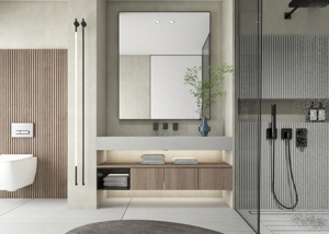Lavabo <span class=keywords><strong>de</strong></span> salle <span class=keywords><strong>de</strong></span> bain <span class=keywords><strong>en</strong></span> pierre artificielle au design moderne, lavabo rectangulaire <span class=keywords><strong>en</strong></span> forme <span class=keywords><strong>de</strong></span> rectangle pour un usage domestique, prix avec armoire incluse - Product Image 6