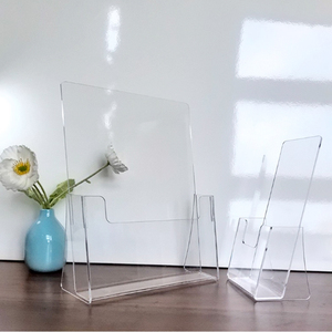 Présentoir à vêtements en acrylique moderne <span class=keywords><strong>de</strong></span> luxe 8,5 x 11 pouces, lot <span class=keywords><strong>de</strong></span> 2, organisateur <span class=keywords><strong>de</strong></span> comptoir en plastique transparent - Product Image 1