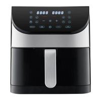 Freidoras de Aire Digitales Visibles de 6L con Pantalla LCD a Color Táctil, Sin Aceite, Tubo de Calentamiento 304