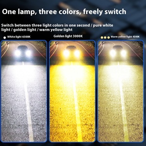 Nuova Generazione Fari <span class=keywords><strong>LED</strong></span> <span class=keywords><strong>H7</strong></span> Super Luminosi <span class=keywords><strong>55W</strong></span> 6000K Doppio Tubo in Rame Tricolore 12V Lampadina Laser 8500lm Abbaglianti/Anabbaglianti per - Product Image 4