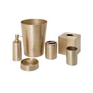 Admirable Design <b>Bathroom</b> <b>Set</b> Of Six In Metal Gold Color Premium Quality <b>Bathroom</b> <b>Accessories</b> <b>Set</b> At Reasonable Prices - Product Image 1