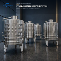 Fermenteur de vin de fruits professionnel en acier inoxydable 100L avec veste de refroidissement pour le brassage à la maison et la micro cave