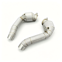 Downpipe Stainless Steel Berkinerja Tinggi dengan Katalis untuk BMW M5/M6 F10/F06 4.4T 2012-2016, Tersedia Siap Kirim