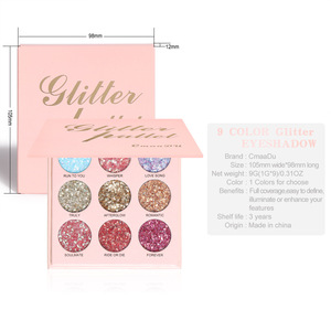 ความงามของตาอายแชโดว์ประกายกันน้ํา 9 สีครีมแต่งหน้าเองเครื่องสําอางอายแชโดว์ - Product Image 2