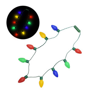 Collier Lumineux De Noël - 9 Ampoules, 35 Pouces, Léger, Pour Fêtes, Costumes, Accessoire Festif
