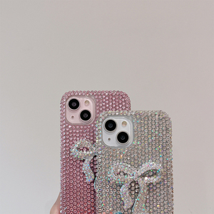 Custodia per telefono con fiocco 3D con strass per <span class=keywords><strong>iphone</strong></span> 17 Pro Max design personalizzato da donna alla moda <span class=keywords><strong>Cover</strong></span> per <span class=keywords><strong>iphone</strong></span> 16 Plus 15 - Product Image 4