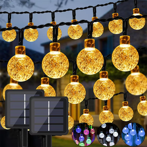 Lanterne de boule de cristal étanche pour l'extérieur, <span class=keywords><strong>guirlande</strong></span> lumineuse <span class=keywords><strong>solaire</strong></span> avec lampe féerique, décoration de jardin de Noël, IP65 - Product Image 5