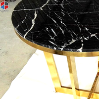 Magie noire marbre table basse ronde