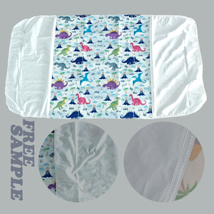 Protège-matelas personnalisé en coton et fibre de bambou pour enfants, réutilisable, imperméable, lavable, avec ailes - Product Image 1