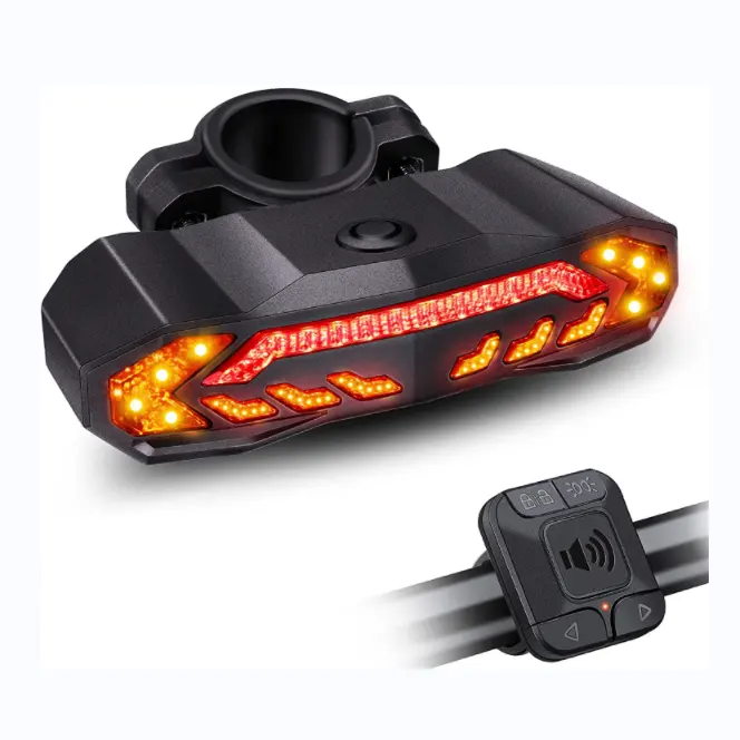 Cycling Remote Control Turn Signal Front and Rear LED Light Direction Indicator IPX6 Waterproof Safety Warning Light Accessories