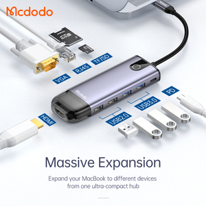 3,0 2,0 Sd/ Tf Hd Mi 4K Vga Tipo C Adaptador Pd Usb Hub Powered Usb C Hub 10 en <span class=keywords><strong>1</strong></span> Usb Hub para computadora portátil para <span class=keywords><strong>Mac</strong></span> <span class=keywords><strong>Os</strong></span> - Product Image 2