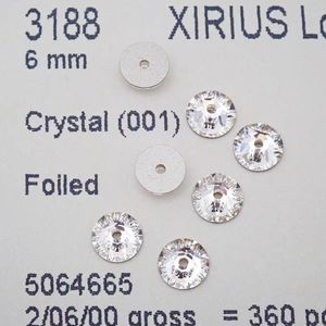 Autentici strass di cristallo Swarovski modello 3188 rotondo in pietra da cucire Austria-realizzato per il settore del cappello Streetwear e degli accessori urbani - Product Image 2