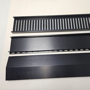 6061 di fabbrica 6063 trafilatura a spruzzo nero personalizzato lavorazione Cnc alluminio estrusione profilo in alluminio per scarico a pavimento - Product Image 4