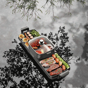 Gril électrique commercial pliable en alliage d'aluminium pour kebab et pizza, barbecue extérieur sans fumée avec support - Product Image 3