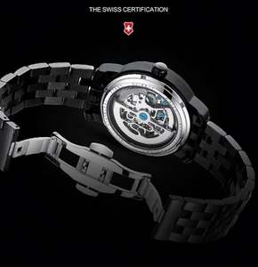 Montre mécanique automatique pour homme de haute qualité, avec boîtier et bracelet entièrement en acier inoxydable ajouré, tourbillon, 2025 - Product Image 6