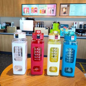 New Arrival 700ml Motivational Water <b>Bottle</b> With Time Marker Bpa Free Fitness Time Maker Sport Plastic Water <b>Bottles</b> - Product Image 6