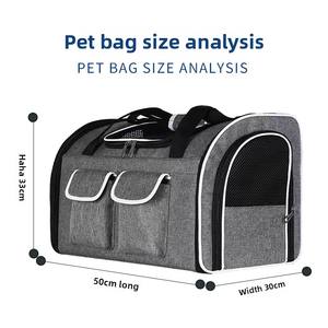 Katlanabilir evcil hayvan taşıyıcı kedi seyahat çantası büyük kapasiteli kedi taşıma çantası giden 2 kediler evcil hayvan sırt çantası - Product Image 5