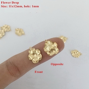 GP US Hibiscus Flower Drop Connector Joyería 14K Gold Filled para cadenas de joyería permanente Hallazgos <span class=keywords><strong>Pulseras</strong></span> al por mayor - Product Image 6