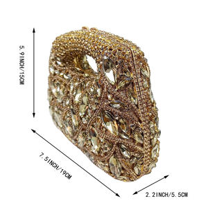 Sac de soirée élégant pour femme, luxueux, classique, orné de strass, sac à main scintillant en cristal pour fête, bal, sac à main élégant - Product Image 4