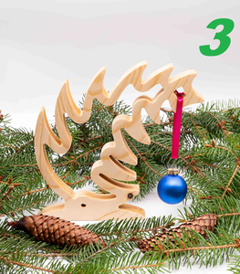 Arbre de noël en bois bois naturel accessoires pour la maison décor de chambre dessus de table arbres de noël décorés - Product Image 5