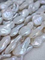 Chaîne de perles baroques blanches en forme de gourde, semi-finies pour la fabrication de bijoux DIY
