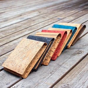 Best Seller Customized HIgh-quality Short Leather <b>Wallet</b> Handmade Cork Fabric Credit Card <b>Holder</b> with Open Closure Type - Product Image 6