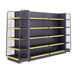 Étagère de présentation en acier pour supermarché, simple face/bifaciale, robuste, autoportante, réglable, pour magasin d'alimentation - Product Image 1