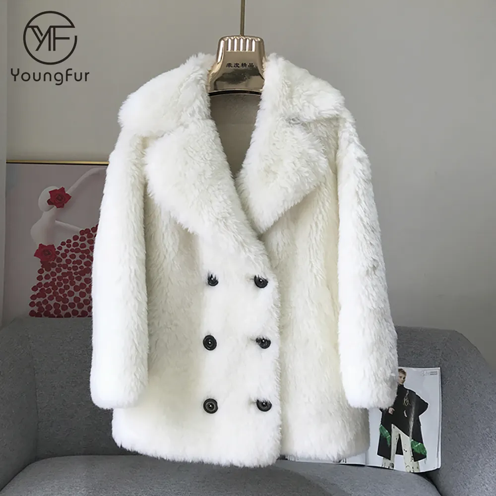 आकस्मिक अंचल लंबी आस्तीन Shearling कोट सर्दियों महिलाओं के लिए प्रेमी सर्दियों भेड़ फर आलीशान ढीला भेड़ कोट