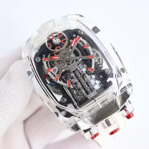Montre mécanique JC Engine de haute qualité avec boîtier en cristal pour homme, montre multifonctionnelle - Product Image 5