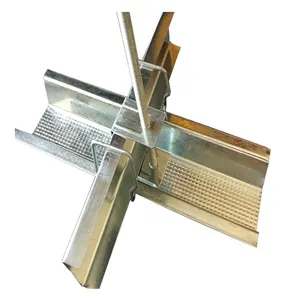 Bingkai ubin atap pabrik Tiongkok 2024 ukuran saluran Metal Furring galvanis Drywall