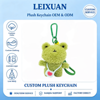 Porte-clés grenouille en peluche bouclée avec mousqueton, adorable poupée grenouille en peluche, pendentif de sac en crochet en forme de cœur, animal en peluche moelleux pour sac à dos, cadeau pour femme