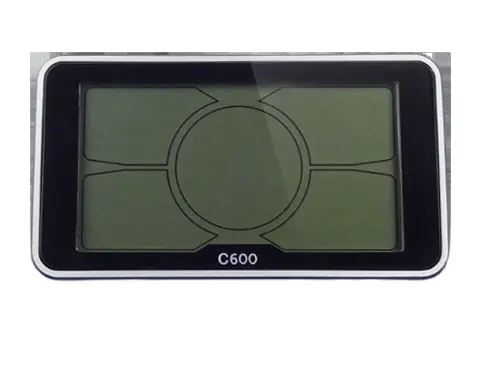EMC CE /ROHS/ Ip65 approval 24v,36v,48v lcd display panel with water-proofed connector for e bike