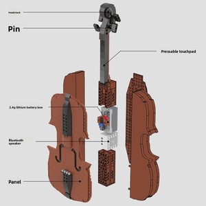 Violon Électrique Music Dreamer APP Compatible avec <span class=keywords><strong>les</strong></span> Blocs de Construction pour Enfants en Plastique ABS Modèle YC-21001 Jouet - Product Image 4
