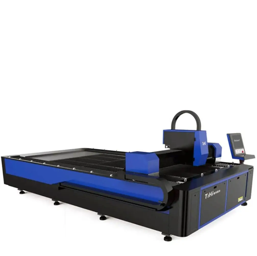 Tihi mesin pemotong logam laser serat logam, 4020A meja tunggal tipe terbuka 1000w ~ 6000w