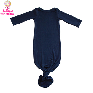 Boutique de ropa para bebés pequeños, saco de <span class=keywords><strong>dormir</strong></span> para bebés, tela de algodón acanalada acurrucada, ropa para niños, manopla anudada, vestido de bebé - Product Image 5