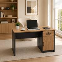 Escritorio de Oficina Modular Ecológico Moderno de Madera con Dos Colores y Almacenamiento con Cerradura, Venta al Por Mayor de Fábrica