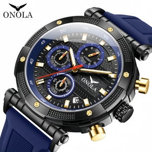 Nuovo Orologio di Lusso da Uomo di Alta Gamma Resistente all'Acqua, Cronografo Multifunzione di Moda con Cinturino <span class=keywords><strong>in</strong></span> Silicone Impermeabile, Orologio al Quarzo all'Ingrosso - Product Image 4