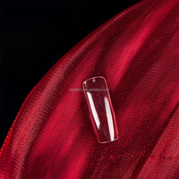 Faux ongles NADECO transparents, carrés, à couverture complète, pour nail art, 500 pièces