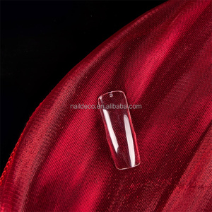 NADECO Clear color False <strong>Nails</strong> Full Cover Square <strong>Plain</strong> <strong>Nail</strong> Art Tips,500 pcs - Product Image 3