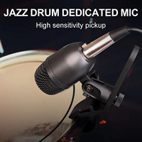 Kit de microphones professionnels en métal GAM-DM7 avec étui de transport pour batterie, cymbales et instruments de musique